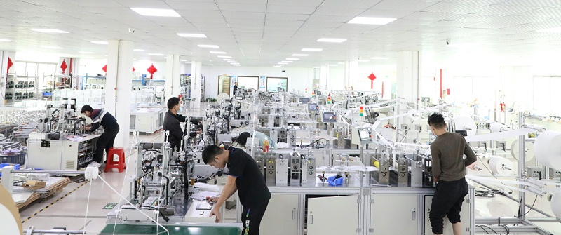 口罩机车间照片